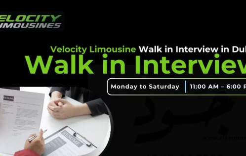 Velocity Limousine Walk in Interview - Driver Positions in Dubai